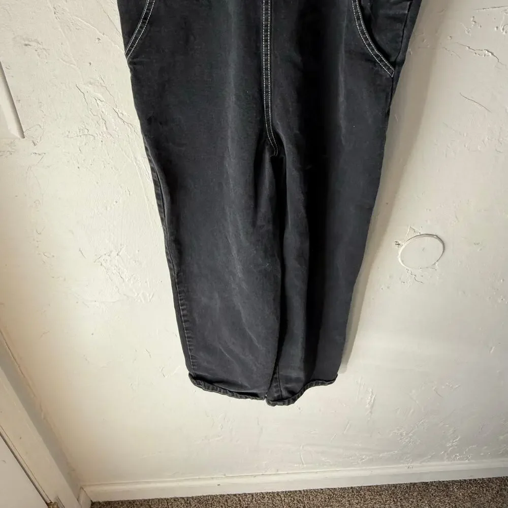 Hang Ten Girl's Size‎ Large Black Cotton USA Denim Coveralls Overalls